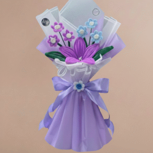 vibrant felt flower bouquet