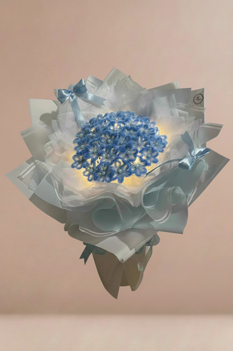 flannel flower led bouquet