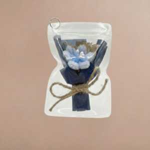 mini handmade flower bouquet keychain